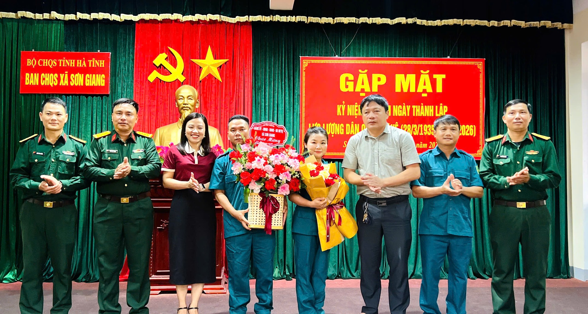 Sơn Giang: Gặp mặt kỷ niệm 91 năm Ngày truyền thống Lực lượng Dân quân tự vệ