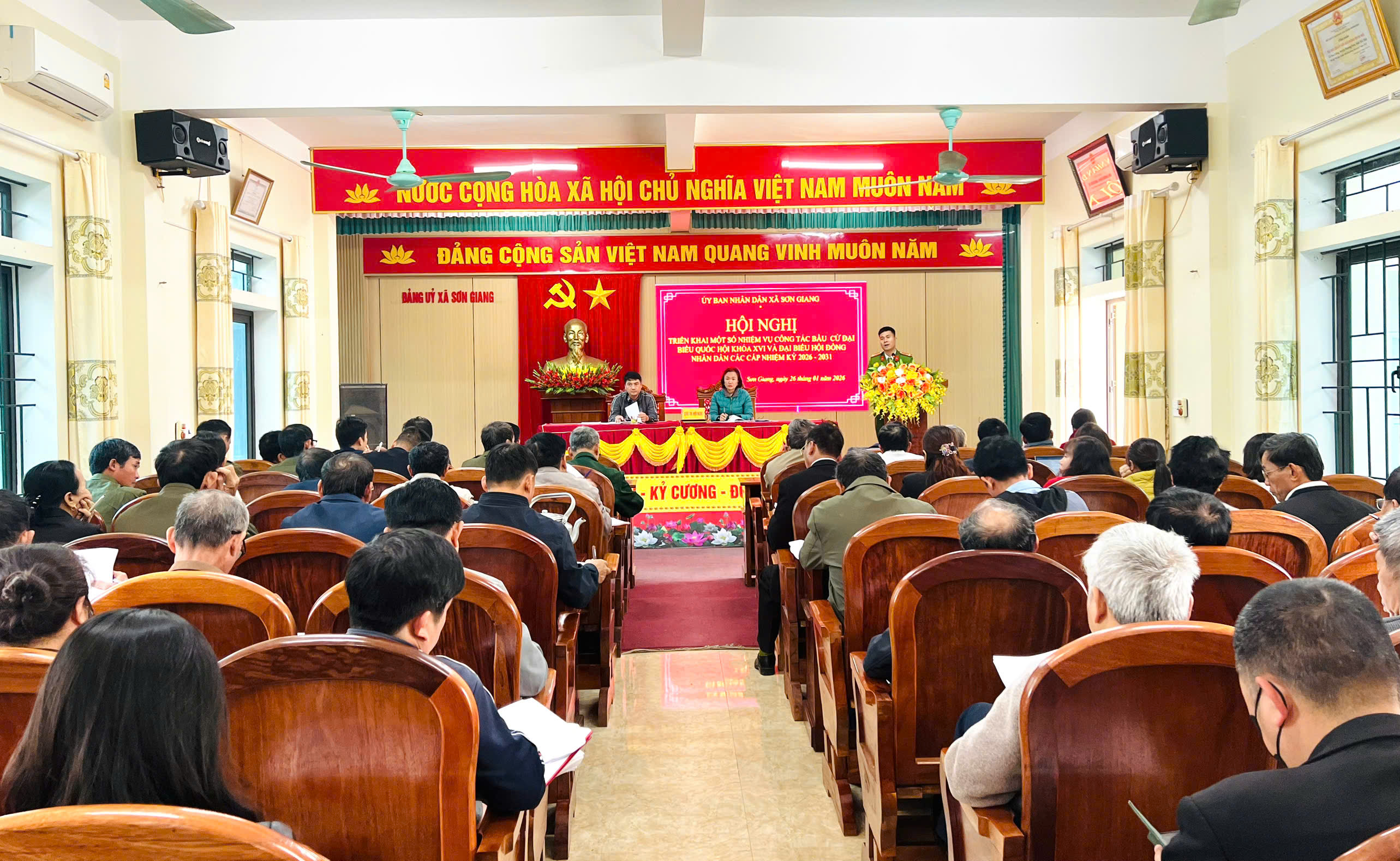 UBND xã triển khai nhiệm vụ công tác bầu cử đại biểu Quốc hội khóa XVI và đại biểu HĐND các cấp nhiệm kỳ 2026 – 2031