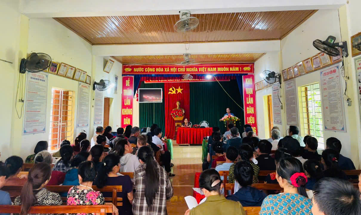 Hội đồng bồi thường, GPMB Cụm công nghiệp Quang Diệm họp phổ biến, triển khai công tác kiểm đếm, bồi thường