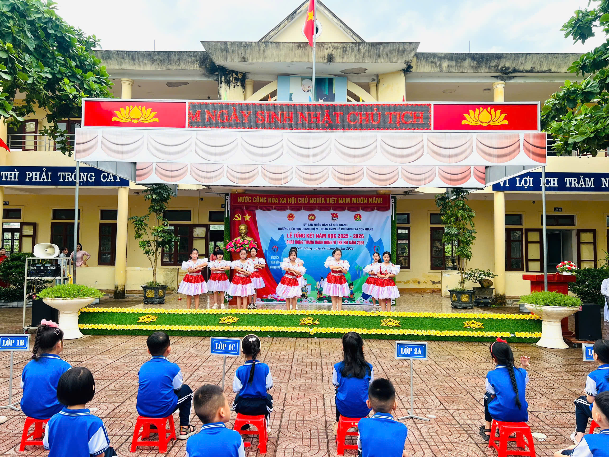 Trường Tiểu học Quang Diệm: Tổ chức lễ tổng kết năm học 2025 – 2026 và phát động tháng hành động vì trẻ em năm 2026