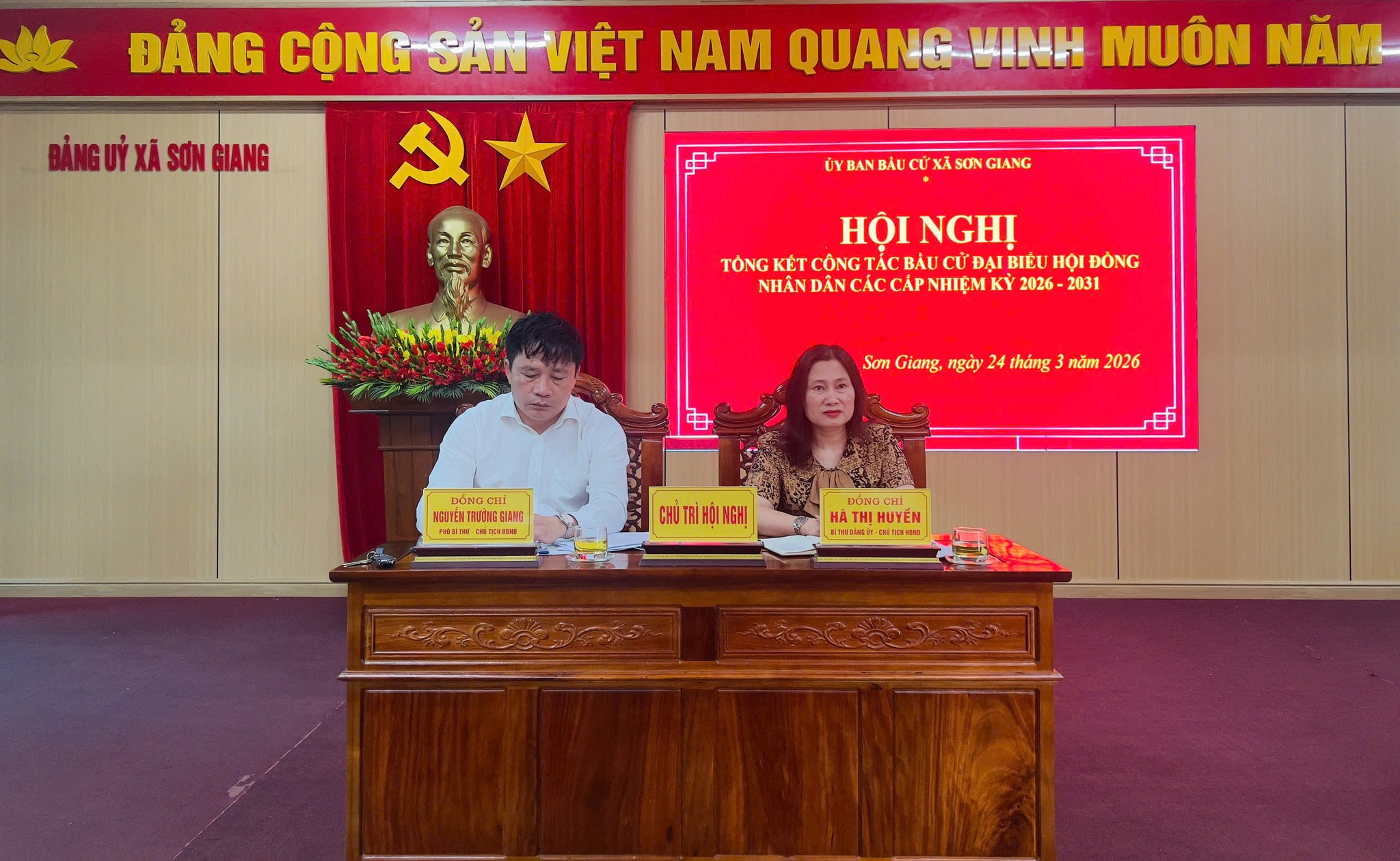 Sơn Giang tổng kết công tác bầu cử đại biểu Quốc hội khóa XVI và HĐND các cấp nhiệm kỳ 2026–2031