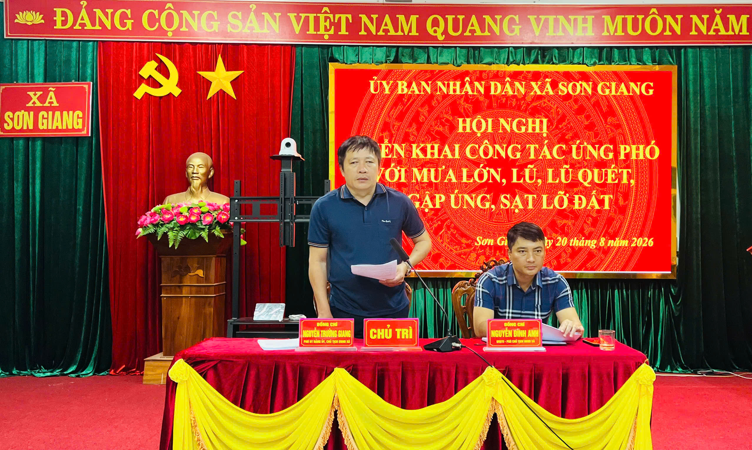 Sơn Giang triển khai các biện pháp ứng phó với mưa, lũ và sạt lở đất
