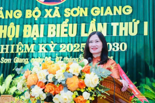 Đảng bộ xã Sơn Giang tổ chức thành công Đại hội đại biểu lần thứ nhất, nhiệm kỳ 2025 - 2030 