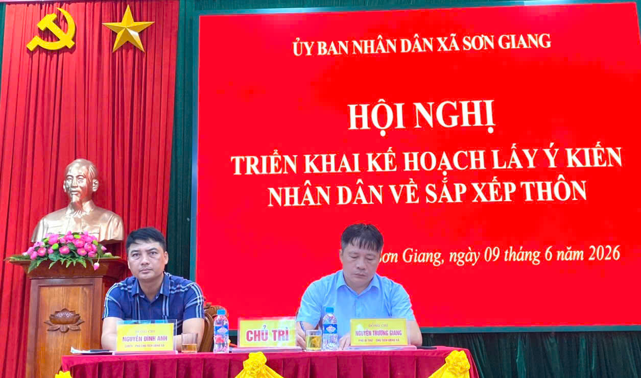 Xã Sơn Giang triển khai nhiệm vụ lấy ý kiến Nhân dân về Đề án sắp xếp thôn