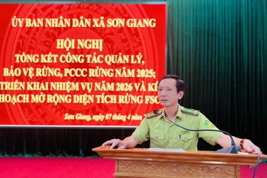 Sơn Giang tăng cường công tác bảo vệ rừng, phòng cháy chữa cháy năm 2026