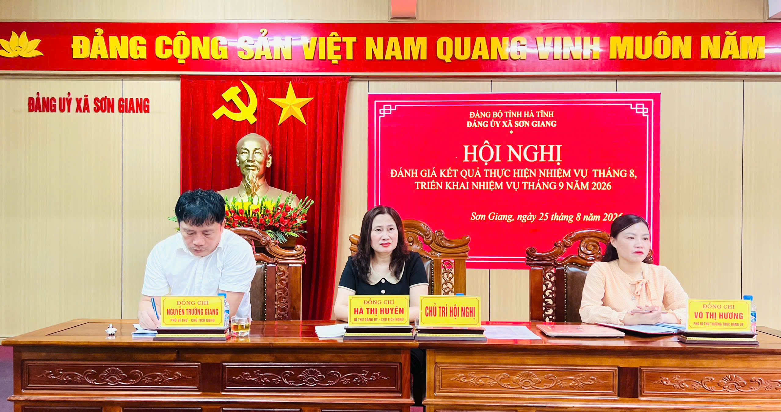 Ban Thường vụ Đảng ủy xã đánh giá kết quả thực hiện nhiệm vụ tháng 8, triển khai nhiệm vụ tháng 9/2026