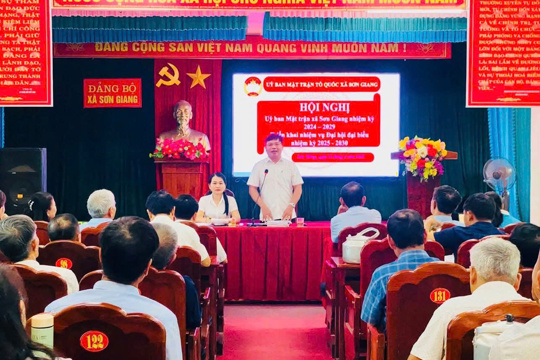 Đại hội Đại biểu Mặt trận Tổ quốc và các đoàn thể xã Sơn Giang - phát huy sức mạnh đại đoàn kết, thực hiện thắng lợi các nhiệm vụ chính trị  