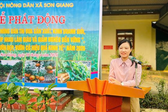 Sơn Giang phát động thi đua sản xuất, xây dựng vườn kinh tế năm 2026
