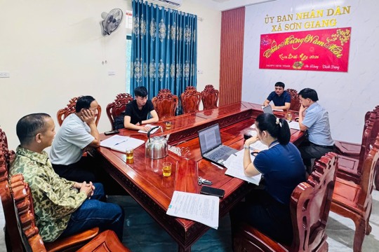 UBND xã Sơn Giang xử phạt vi phạm hành chính trong lĩnh vực đất đai 