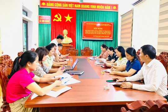 Đảng ủy xã Sơn Giang: Tổ chức hội nghị bàn giao chức năng, nhiệm vụ tham mưu về công tác dân vận