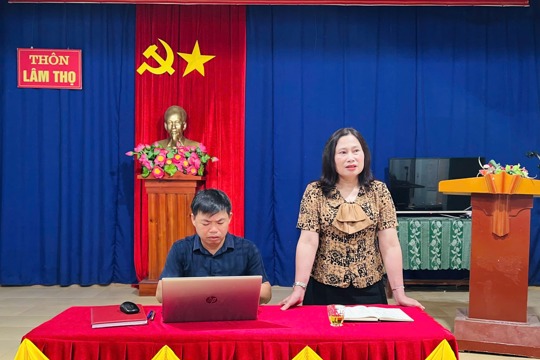 Đồng chí Hà Thị Huyền dự sinh hoạt thường kỳ tháng 3/2026 tại Chi bộ thôn Lâm Thọ