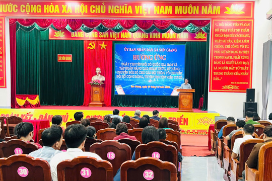 Xã Sơn Giang tổ chức tập huấn nâng cao nhận thức, kỹ năng chuyển đổi số năm 2026