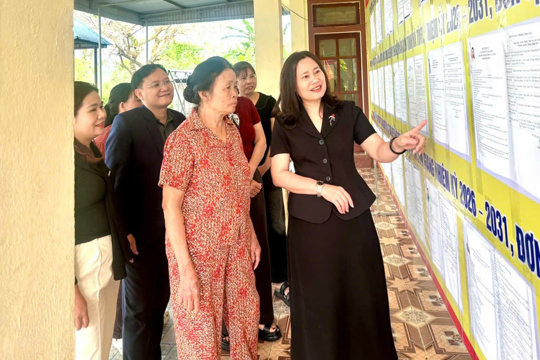 Xã Sơn Giang hoàn thành niêm yết danh sách ứng cử viên
