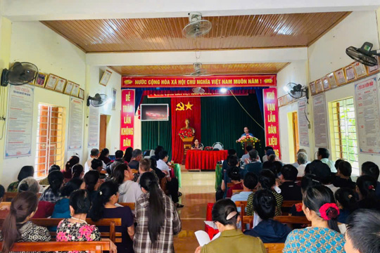 Hội đồng bồi thường, GPMB Cụm công nghiệp Quang Diệm họp phổ biến, triển khai công tác kiểm đếm, bồi thường 