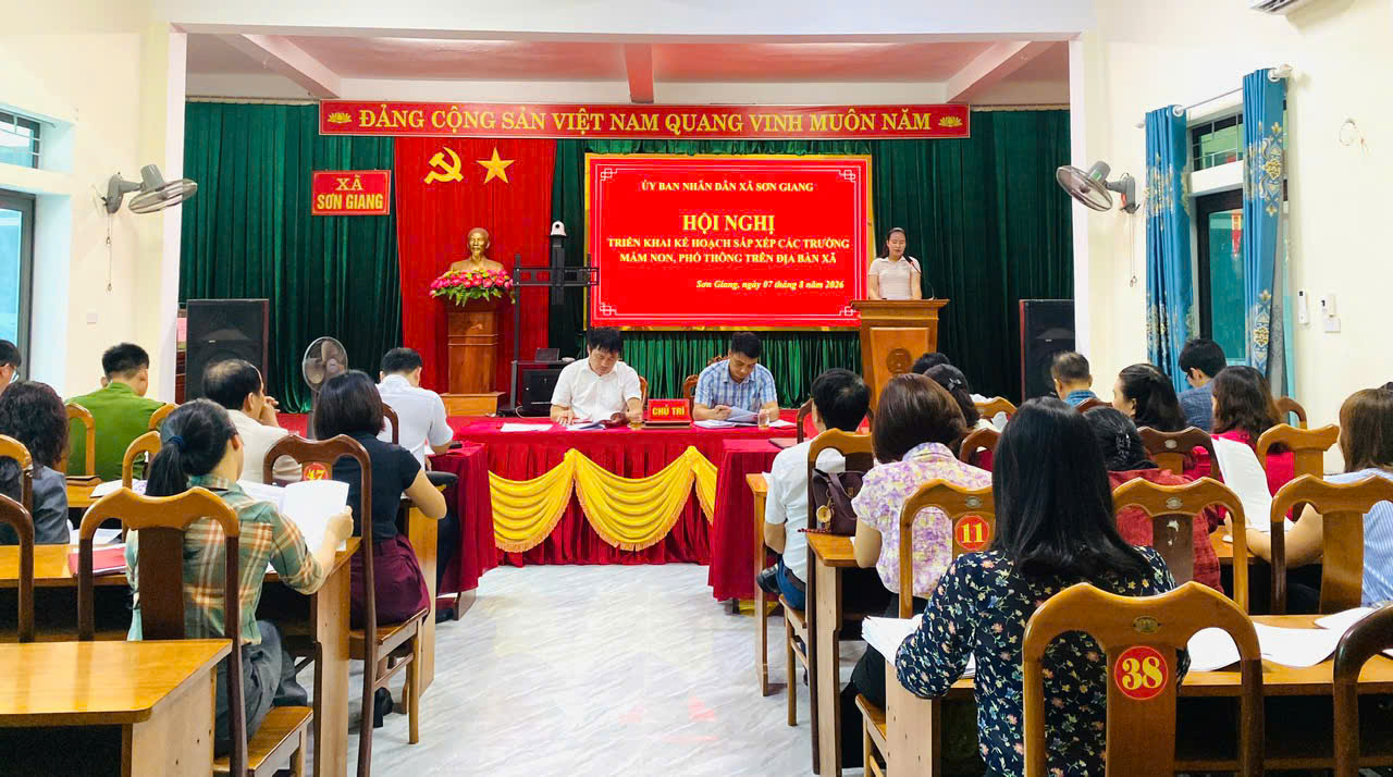 Sơn Giang triển khai sắp xếp các trường mầm non, phổ thông
