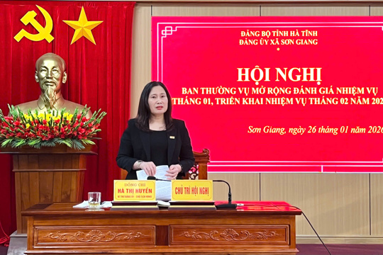 BTV Đảng ủy xã họp mở rộng đánh giá nhiệm vụ tháng 01, triển khai phương hướng nhiệm vụ tháng 02 năm 2026