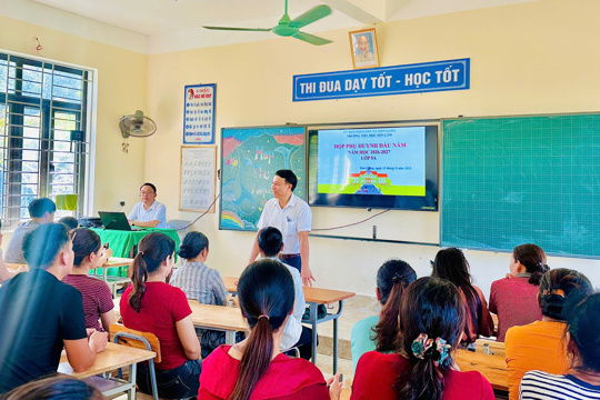 Trường Tiểu học Sơn Lâm họp phụ huynh, triển khai công tác sáp nhập trường và nhiệm vụ năm học 2026-2027