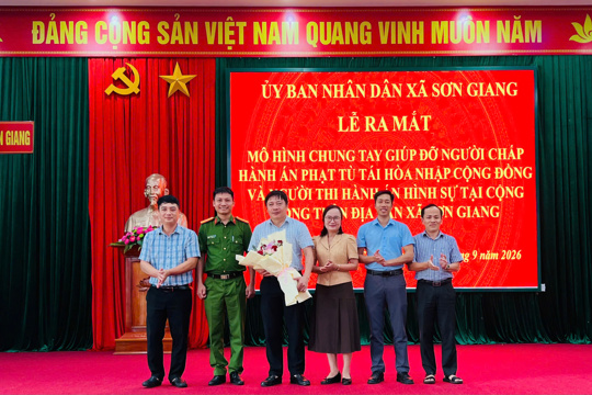 Sơn Giang ra mắt mô hình chung tay giúp đỡ người chấp hành án tái hòa nhập cộng đồng