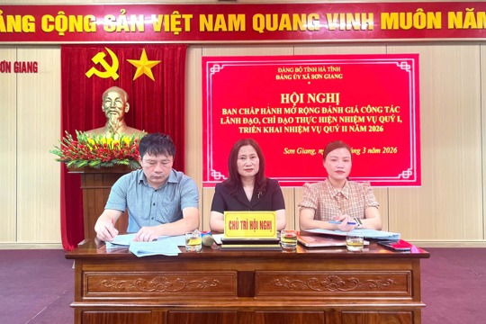 Đảng ủy xã Sơn Giang tổ chức Hội nghị Ban Chấp hành mở rộng quý I/2026