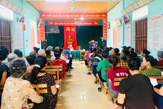 29/29 thôn ở xã Sơn Giang đồng loạt tổ chức lấy ý kiến Nhân dân về Đề án sắp xếp đơn vị thôn 