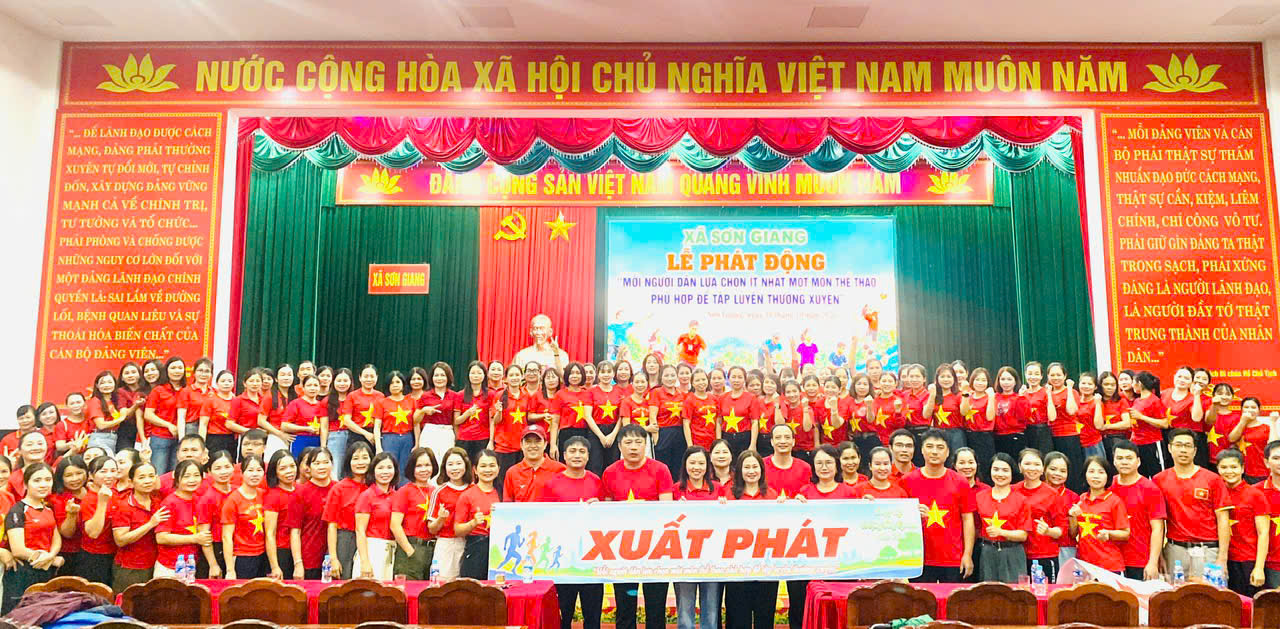 Sơn Giang hưởng ứng Lễ phát động “Mỗi người dân lựa chọn ít nhất một môn thể thao phù hợp để tập luyện thường xuyên” năm 2026
