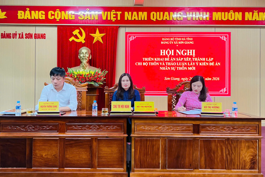 Ban Thường vụ Đảng ủy xã Sơn Giang triển khai Đề án thành lập chi bộ thôn và lấy ý kiến về phương án nhân sự