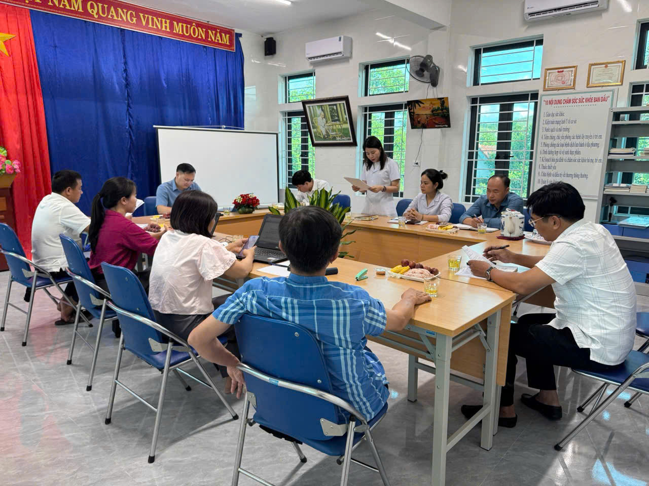 Ban Văn hóa - Xã hội HĐND xã Sơn Giang tăng cường giám sát công tác chăm sóc sức khỏe ban đầu
