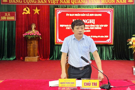 Xã Sơn Giang triển khai họp Ban Chỉ đạo sắp xếp các trường mầm non, phổ thông trên địa bàn