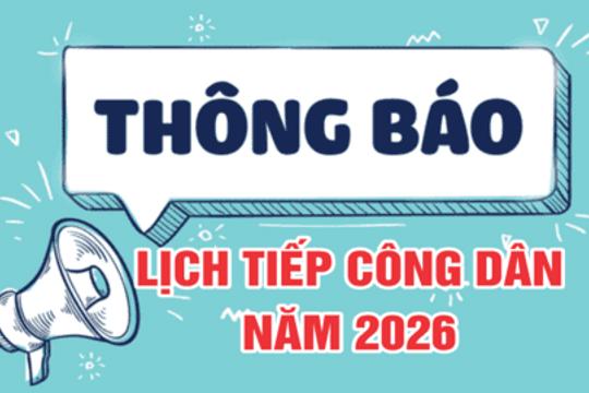 THÔNG BÁO Tiếp công dân định kỳ của đồng chí Chủ tịch UBND xã tháng 03 năm 2026 