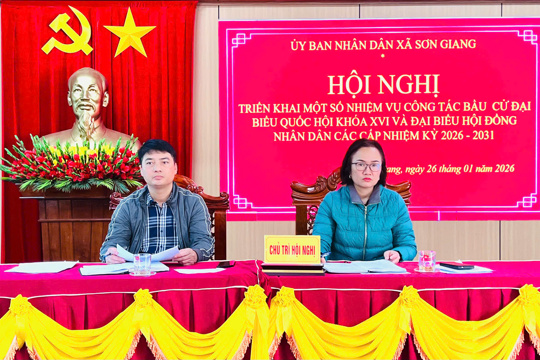 UBND xã triển khai nhiệm vụ công tác bầu cử đại biểu Quốc hội khóa XVI và đại biểu HĐND các cấp nhiệm kỳ 2026 – 2031 