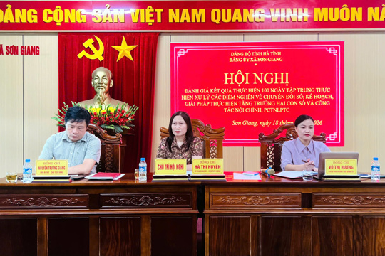Xã Sơn Giang: Đánh giá các nhiệm vụ trọng tâm về chuyển đổi số, tăng trưởng kinh tế và công tác nội chính