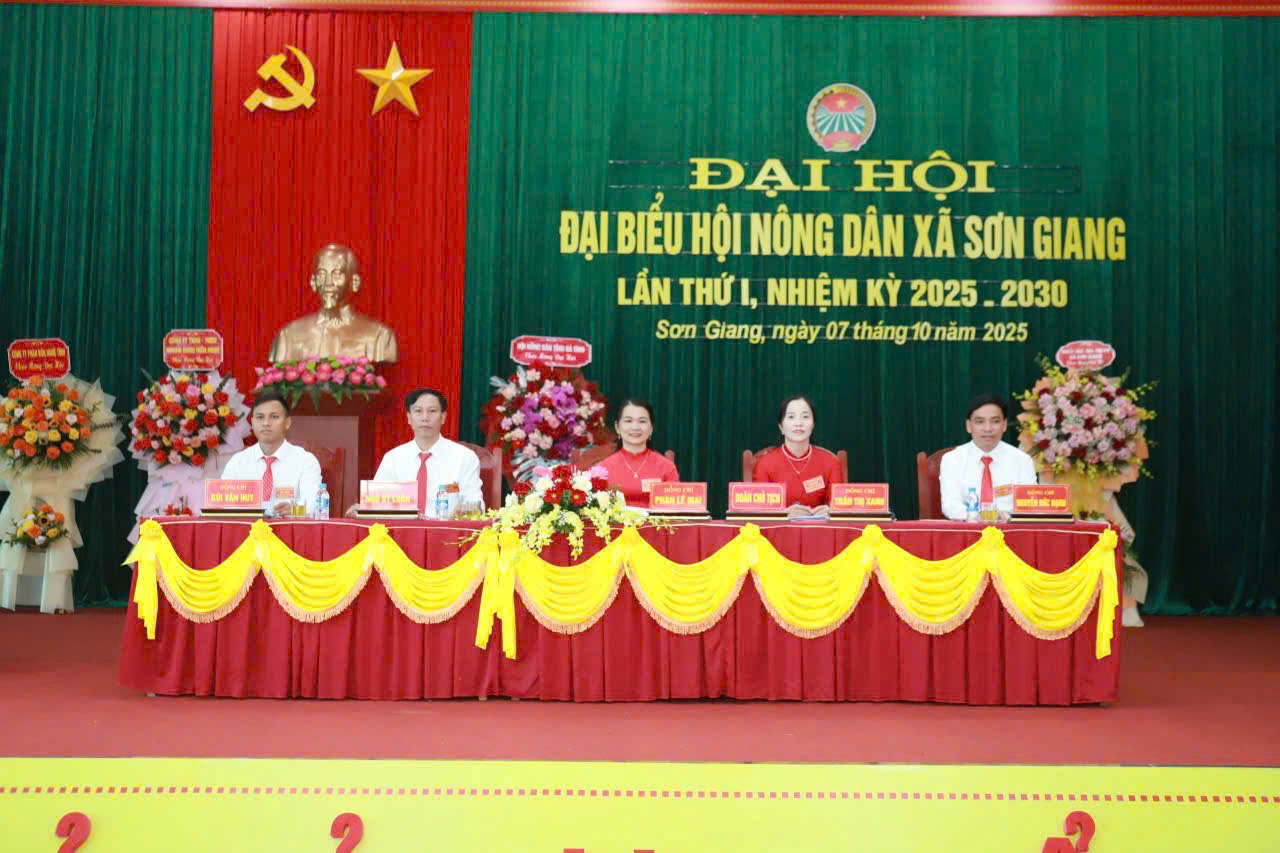 Đại hội đại biểu Hội Nông dân xã Sơn Giang lần thứ I thành công rực rỡ 